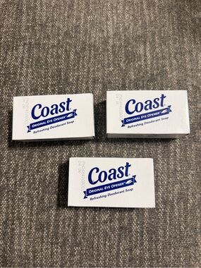 Vintage Coast Bath Bar Deodorant Soap Made in USA Lot Of 3 - Sealed